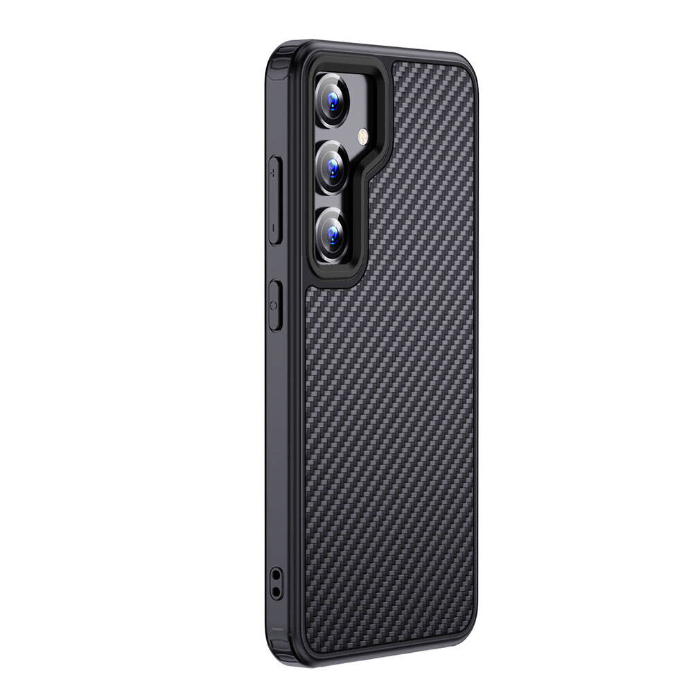 Galaxy S24 Kılıf Aramid Karbon Fiber Magsafe Özellikli Wlons Radison Kapak Siyah