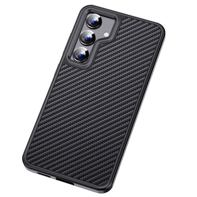 Galaxy S24 Kılıf Aramid Karbon Fiber Magsafe Özellikli Wlons Radison Kapak Siyah