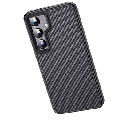 Galaxy S24 Kılıf Aramid Karbon Fiber Magsafe Özellikli Wlons Radison Kapak Siyah