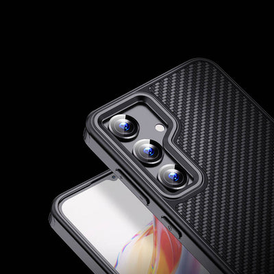 Galaxy S24 Kılıf Aramid Karbon Fiber Magsafe Özellikli Wlons Radison Kapak Siyah
