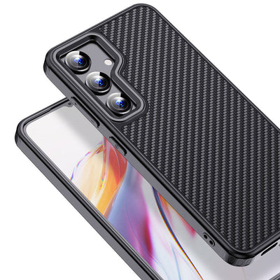 Galaxy S24 Kılıf Aramid Karbon Fiber Magsafe Özellikli Wlons Radison Kapak Siyah