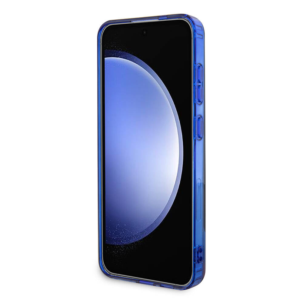 Galaxy S24 Kılıf BMW Orjinal Lisanslı M Logolu Üç Renk Çizgili Motorsport Circle Kapak Siyah