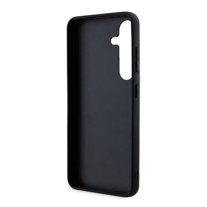 Galaxy S24 Kılıf Guess Orjinal Lisanslı PU Deri Yazı ve 4G Metal Logolu Desenli Kılıf