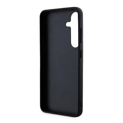 Galaxy S24 Kılıf Guess Orjinal Lisanslı PU Deri Yazı ve 4G Metal Logolu Desenli Kapak Kahverengi