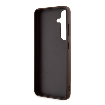 Galaxy S24 Kılıf Guess Orjinal Lisanslı PU Üçgen Logo 4G Desenli Kılıf