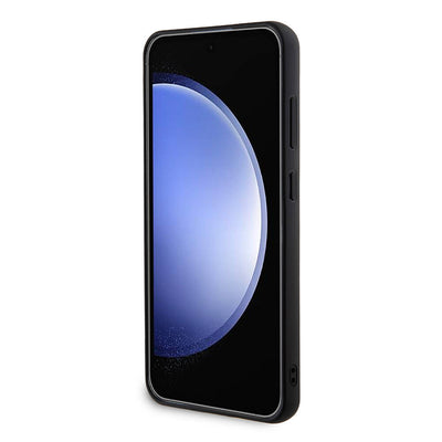 Galaxy S24 Kılıf Guess Orjinal Lisanslı Taşlı Arka Yüzey Üçgen Logolu Kapak Gold