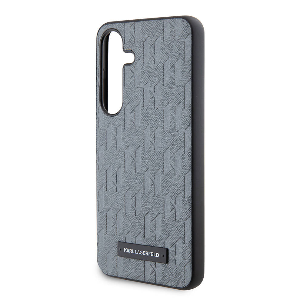 Galaxy S24 Kılıf Karl Lagerfeld Orjinal Lisanslı Saffiano Monogram Metal Logo Kılıf