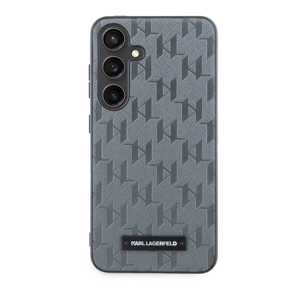 Galaxy S24 Kılıf Karl Lagerfeld Orjinal Lisanslı Saffiano Monogram Metal Logo Kılıf