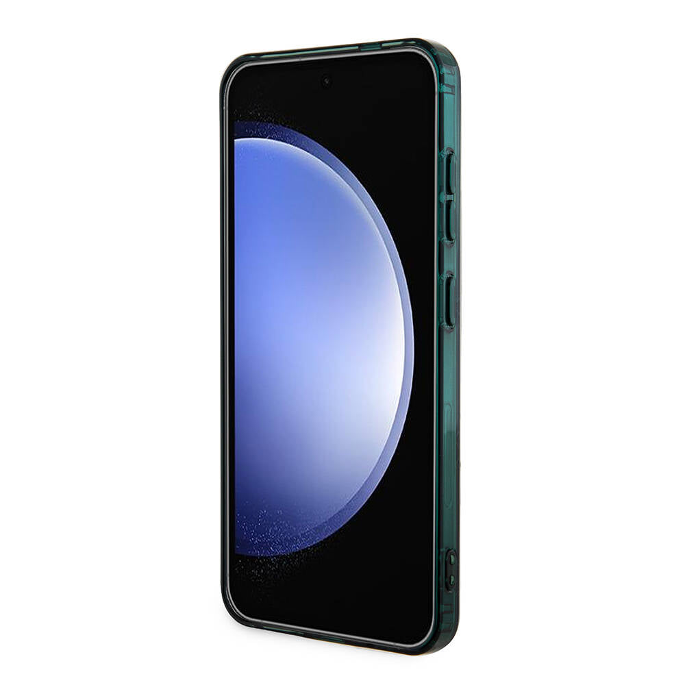 Galaxy S24 Kılıf Lacoste Orjinal Lisanslı Magsafe Şarj Özellikli Çift Katmanlı Timsah Logolu Blend Monogram Kapak Haki