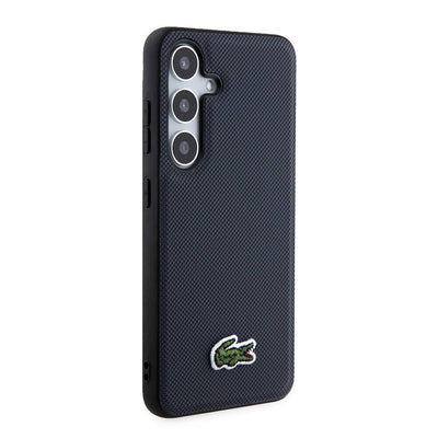 Galaxy S24 Kılıf Lacoste Orjinal Lisanslı PU Pike Desenli Arka Yüzey İkonik Timsah Dokuma Logolu Kapak Yeşil
