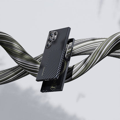 Galaxy S24 Kılıf M-safe Şarj Özellikli Karbon Fiber Benks Montage ArmorAir Kevlar Kılıf