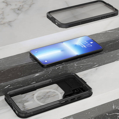 Galaxy S24 Kılıf M-safe Şarj Özellikli 1-1 Su Geçirmez Kılıf