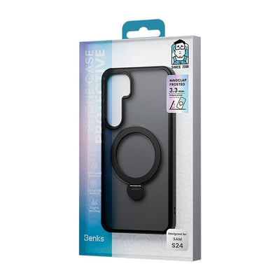Galaxy S24 Kılıf Magsafe Şarj Özellikli Benks Standlı Mist Protective Kapak Mavi