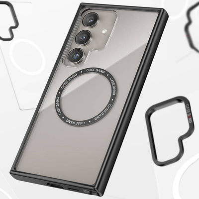 Galaxy S24 Kılıf Magsafe Şarj Özellikli Casebang Body Frame Kapak Siyah