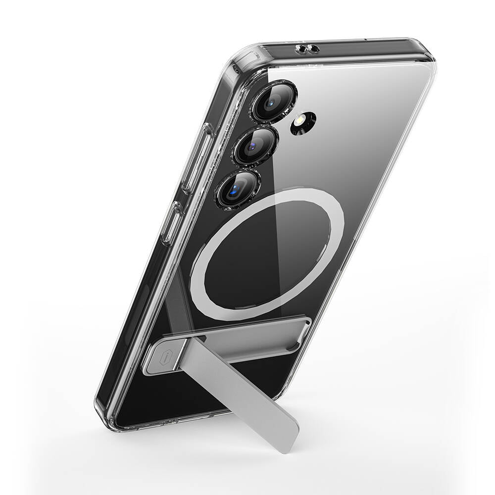 Galaxy S24 Kılıf M-safe Şarj Özellikli Kamera Korumalı Standlı Wiwu KCC-025 Aurora Serisi Kılıf