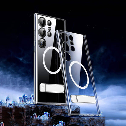 Galaxy S24 Kılıf M-safe Şarj Özellikli Kamera Korumalı Standlı Wiwu KCC-025 Aurora Serisi Kılıf