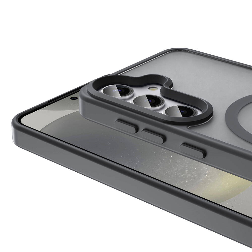 Galaxy S24 Kılıf M-safe Şarj Özellikli Mat Arka Yüzey Zore Sio Kapak Siyah