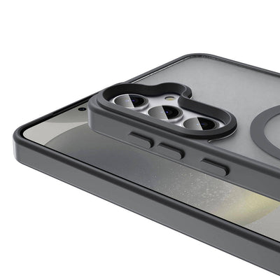 Galaxy S24 Kılıf M-safe Şarj Özellikli Mat Arka Yüzey Zore Sio Kapak Siyah