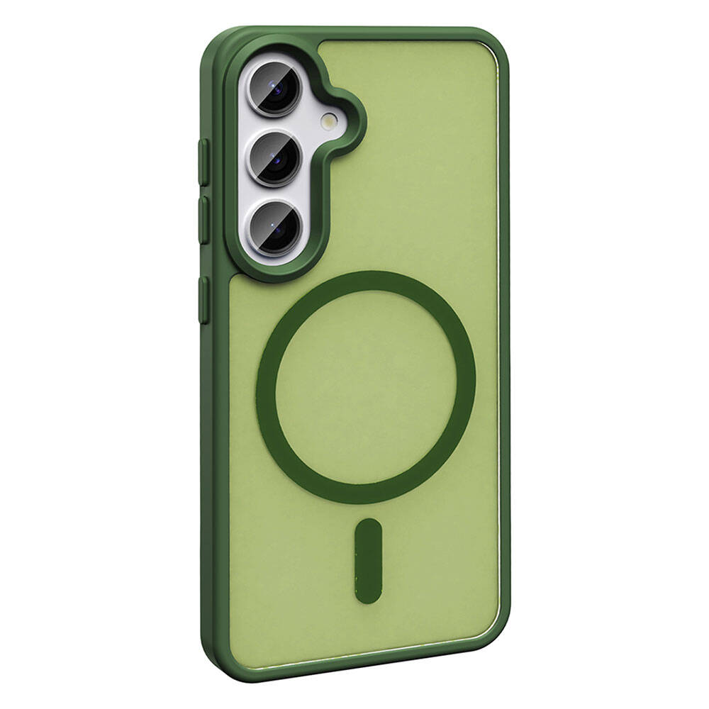 Galaxy S24 Kılıf M-safe Şarj Özellikli Mat Arka Yüzey Zore Sio Kapak Siyah