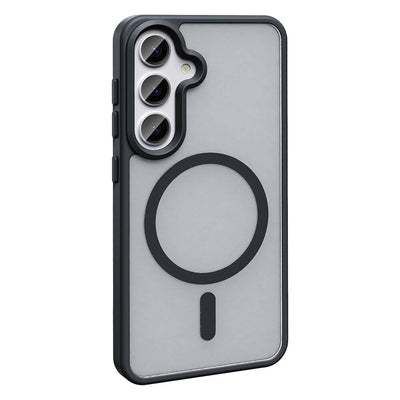 Galaxy S24 Kılıf M-safe Şarj Özellikli Mat Arka Yüzey Zore Sio Kapak Siyah