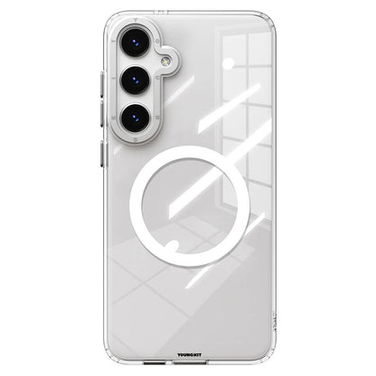 Galaxy S24 Kılıf M-safe Şarj Özellikli Sararmaya Karşı Dayanıklı Youngkit Clear Crystal Serisi Kılıf