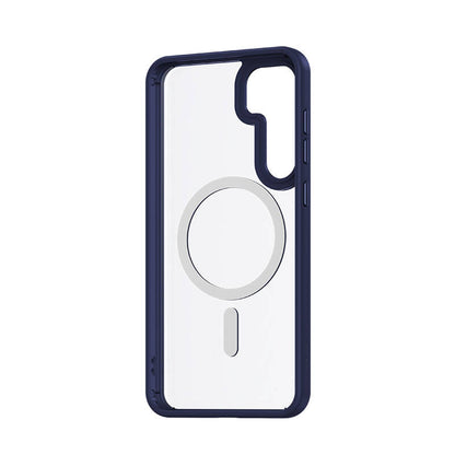 Galaxy S24 Kılıf M-safe Şarj Özellikli Şeffaf Arka Yüzey Benks MagClap TPU Çerçeve Kılıf