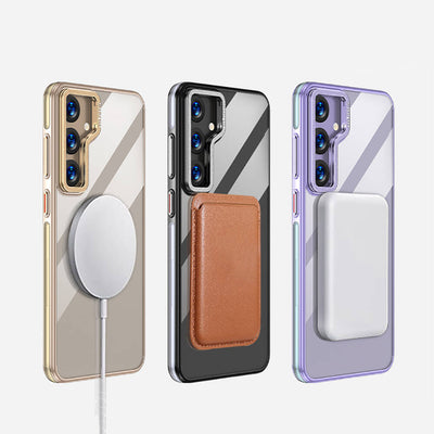 Galaxy S24 Kılıf Magsafe Şarj Özellikli Wlons Standlı Efsane Kapak Siyah