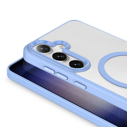 Galaxy S24 Kılıf M-safe Şarj Özellikli Zore Krom M-safe Silikon Kılıf