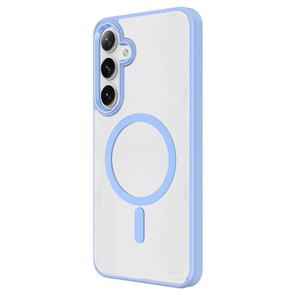 Galaxy S24 Kılıf M-safe Şarj Özellikli Zore Krom M-safe Silikon Kılıf