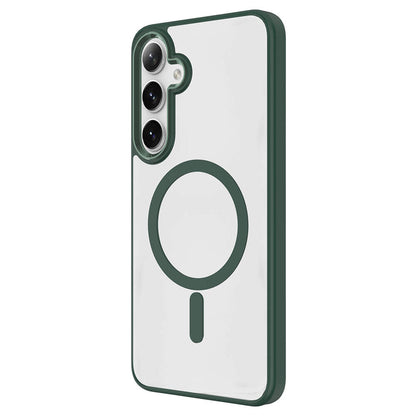 Galaxy S24 Kılıf M-safe Şarj Özellikli Zore Krom M-safe Silikon Kılıf