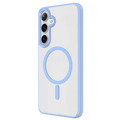 Galaxy S24 Kılıf M-safe Şarj Özellikli Zore Krom M-safe Silikon Kılıf