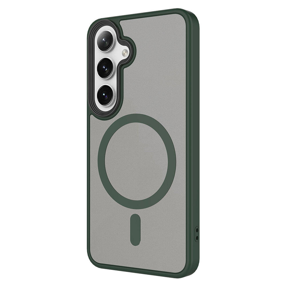 Galaxy S24 Kılıf Sert PC Arka Yüzey Wireless Şarj Özellikli Zore Flet M-safe Kılıf