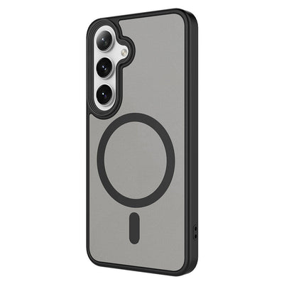 Galaxy S24 Kılıf Sert PC Arka Yüzey Wireless Şarj Özellikli Zore Flet Magsafe Kapak Lila