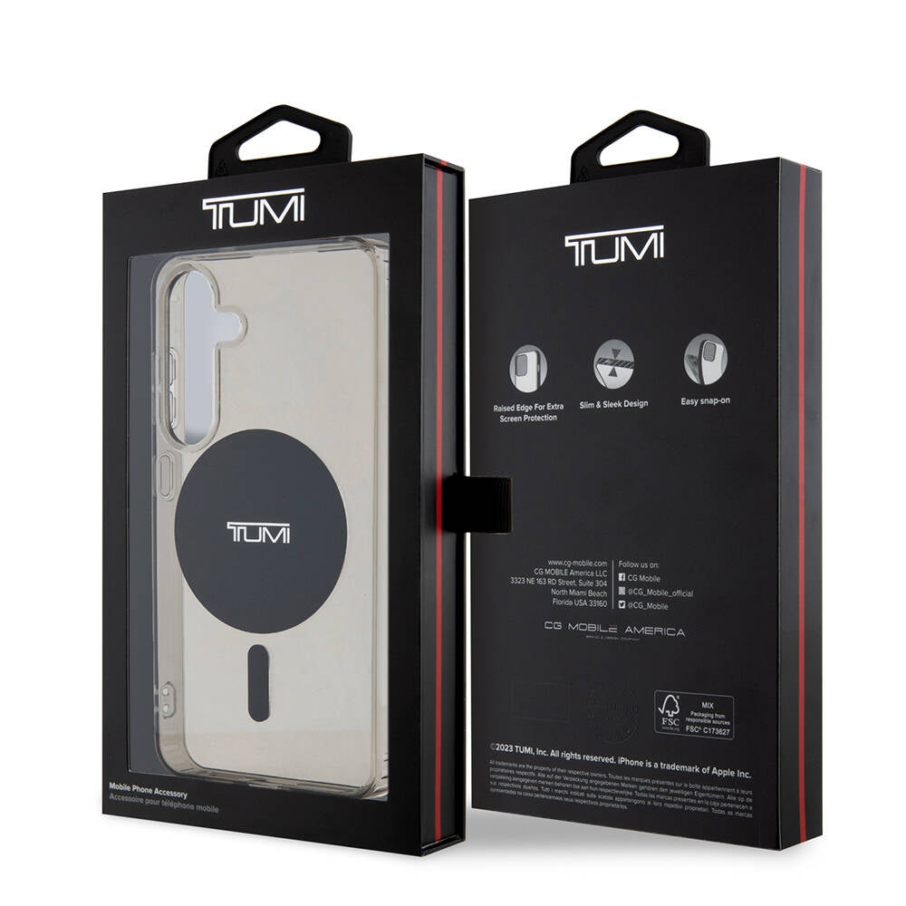 Galaxy S24 Kılıf TUMI Orjinal Lisanslı M-safe Şarj Özellikli Airbag Köşeli Transparan Plain Kılıf