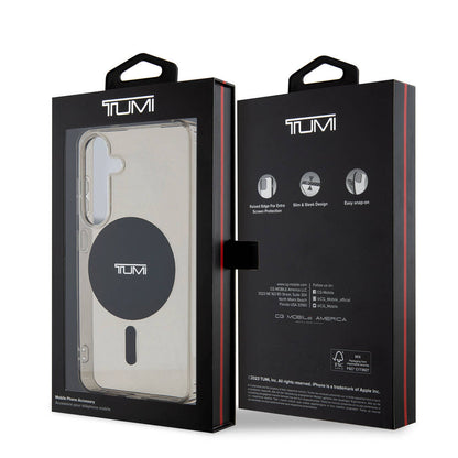 Galaxy S24 Kılıf TUMI Orjinal Lisanslı M-safe Şarj Özellikli Airbag Köşeli Transparan Plain Kılıf
