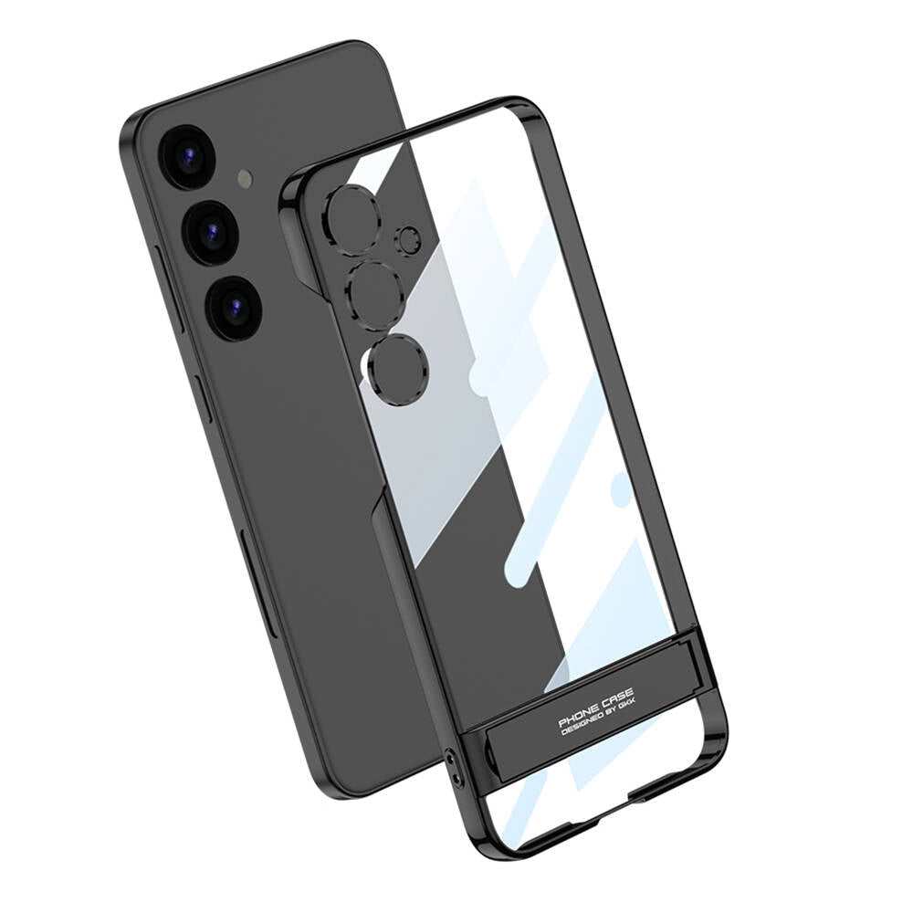 Galaxy S24 Kılıf Zore Kamera Korumalı Şeffaf Dikey Standlı Ays Kılıf