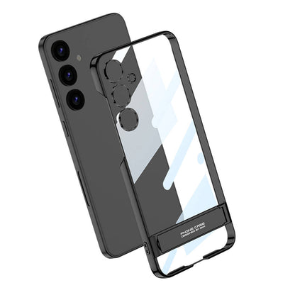 Galaxy S24 Kılıf Zore Kamera Korumalı Şeffaf Dikey Standlı Ays Kılıf