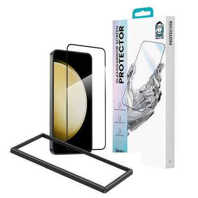 Galaxy S24 Plus Benks Glass Warrior Cam Ekran Koruyucu + Kolay Uygulama Aparatlı Siyah