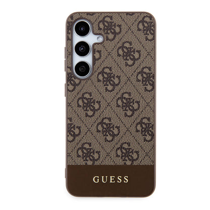Galaxy S24 Plus Kılıf Guess Orjinal Lisanslı PU Deri Şerit Logo Dizaynlı Kılıf