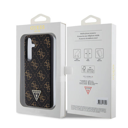 Galaxy S24 Plus Kılıf Guess Orjinal Lisanslı PU Üçgen Logo 4G Desenli Kılıf