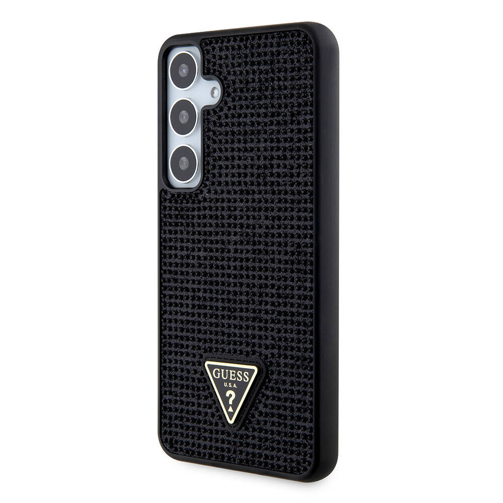 Galaxy S24 Plus Kılıf Guess Orjinal Lisanslı Taşlı Arka Yüzey Üçgen Logolu Kılıf