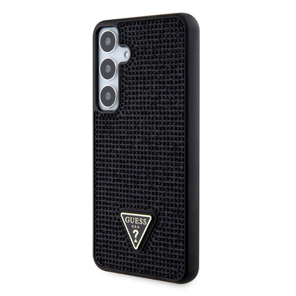 Galaxy S24 Plus Kılıf Guess Orjinal Lisanslı Taşlı Arka Yüzey Üçgen Logolu Kılıf