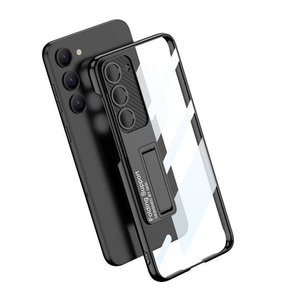 Galaxy S24 Plus Kılıf Kamera Korumalı Şeffaf Tasarımlı Zore Lego Standlı Kılıf