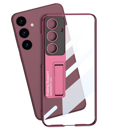 Galaxy S24 Plus Kılıf Kamera Korumalı Şeffaf Tasarımlı Zore Lego Standlı Kılıf