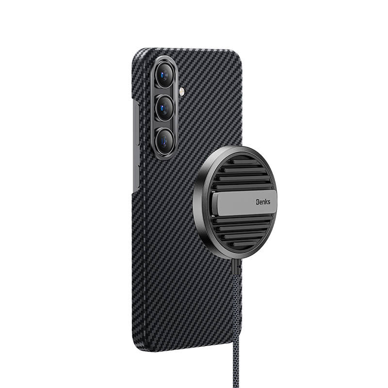 Galaxy S24 Plus Kılıf M-safe Özellikli Karbon Fiber Benks Essential ArmorAir 600D Kevlar Kılıf