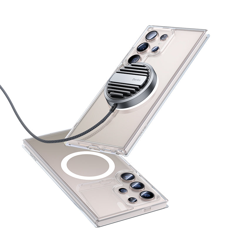 Galaxy S24 Plus Kılıf M-safe Şarj Özellikli Airbagli Şeffaf Benks LucentPro Serisi Kılıf