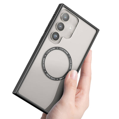 Galaxy S24 Plus Kılıf Magsafe Şarj Özellikli Casebang Body Frame Kapak Siyah