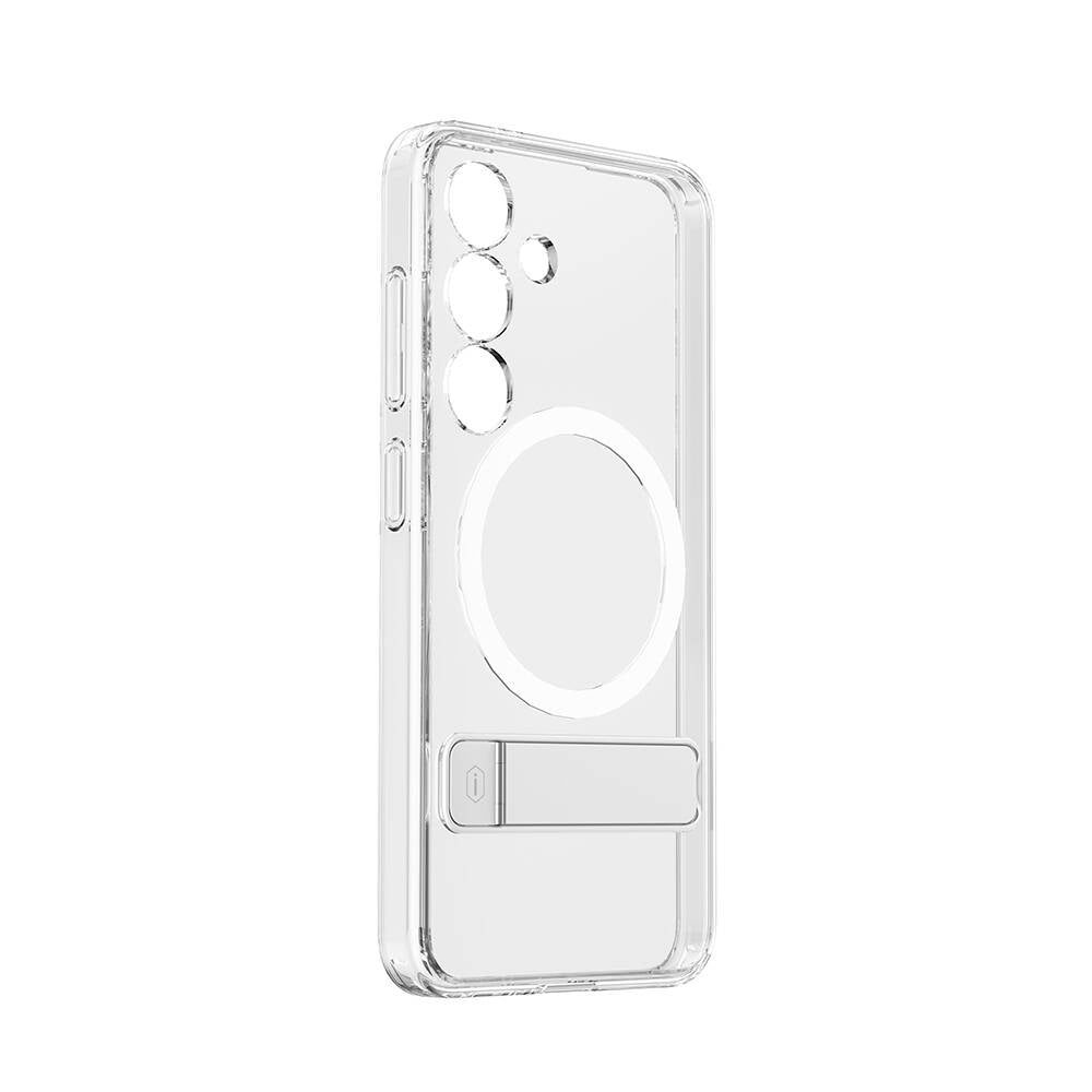 Galaxy S24 Plus Kılıf Magsafe Şarj Özellikli Kamera Korumalı Standlı Wiwu KCC-025 Aurora Serisi Kapak Şeffaf