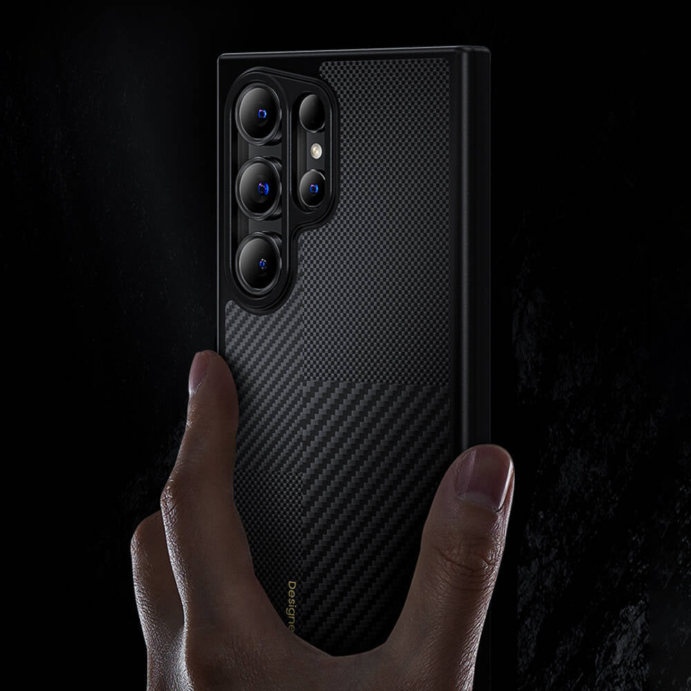 Galaxy S24 Plus Kılıf M-safe Şarj Özellikli Karbon Fiber Benks Montage Hybrid ArmorPro Kevlar Kılıf