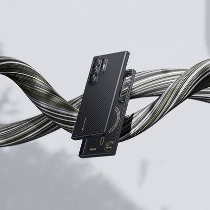 Galaxy S24 Plus Kılıf M-safe Şarj Özellikli Karbon Fiber Benks Montage Hybrid ArmorPro Kevlar Kılıf